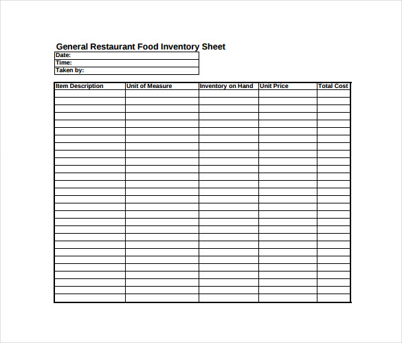 Inventory Sheet Template   14+ Free Excel, PDF Documents Download 