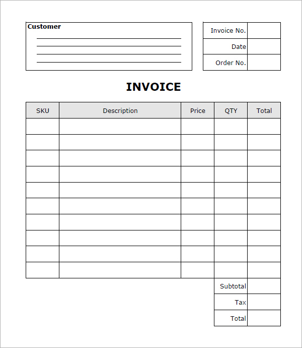 invoice templates printable free | Invoice Templates | Free Word 
