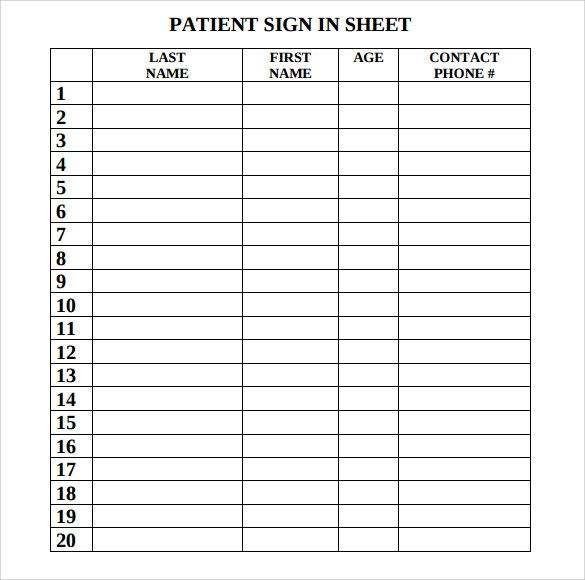 patient sign in sheet pdf   Kleo.beachfix.co