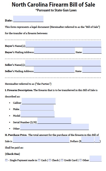 bill of sale form nc   Kleo.beachfix.co