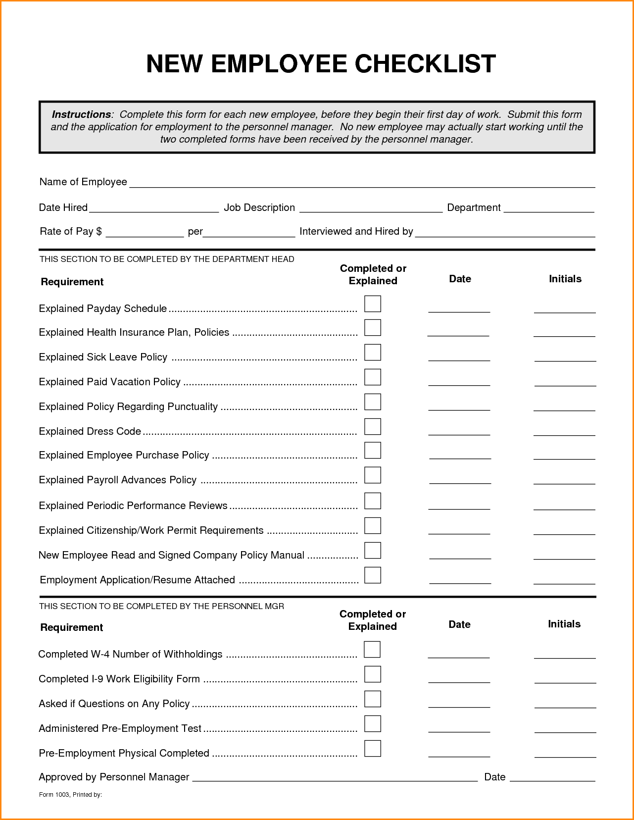 new employee template form new employee templates 