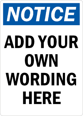 Printable Notice Sign