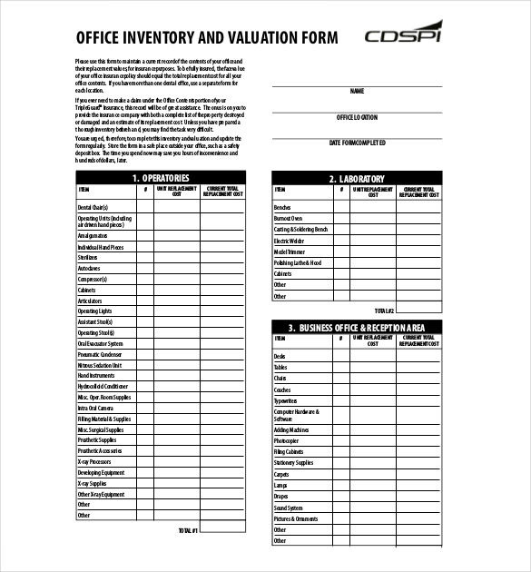 office inventory list template   Tier.brianhenry.co