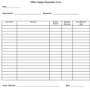 supply order form template excel office supplies order form 