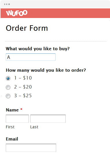 Online Order Form Templates | Wufoo