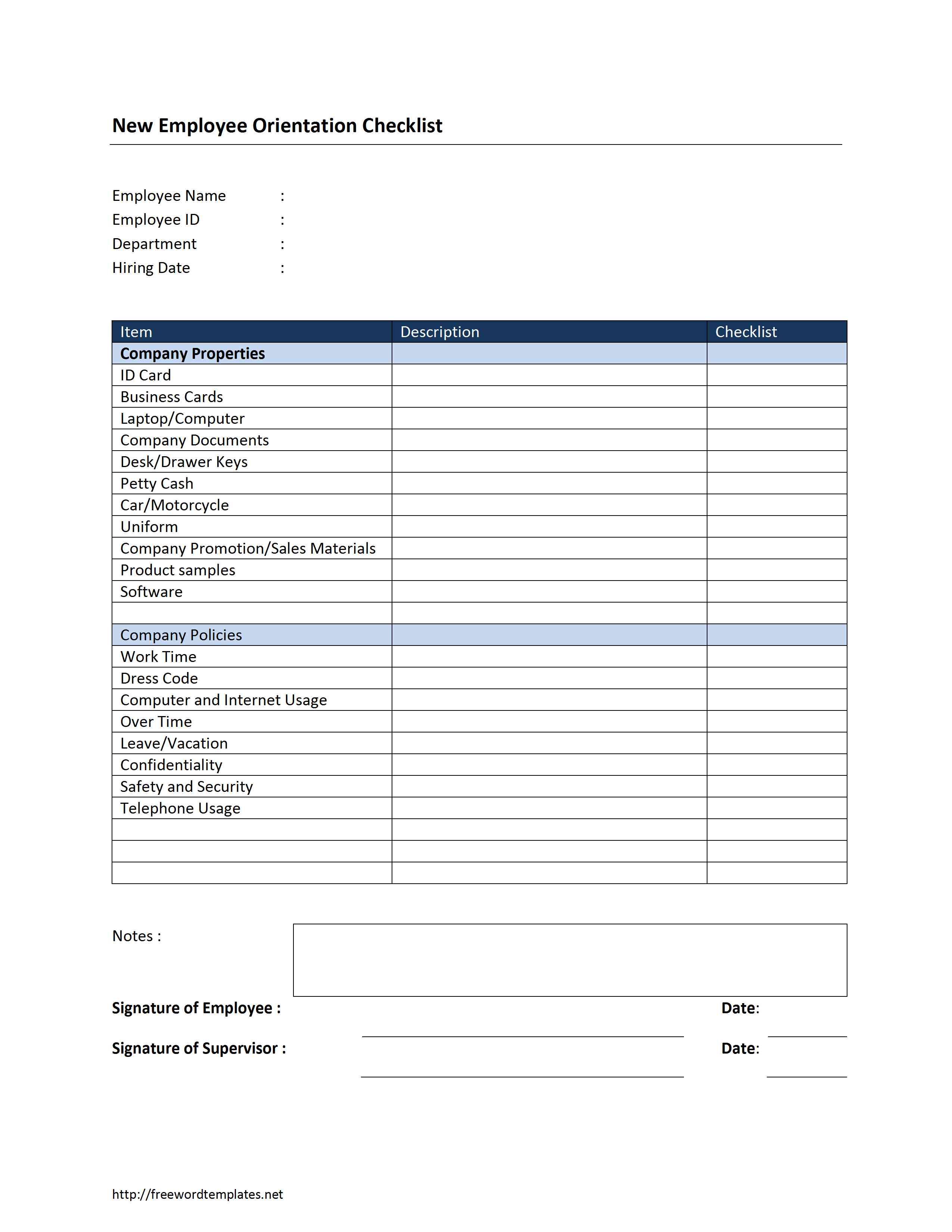 New employee orientation checklist   Templates | HR & work stuff 