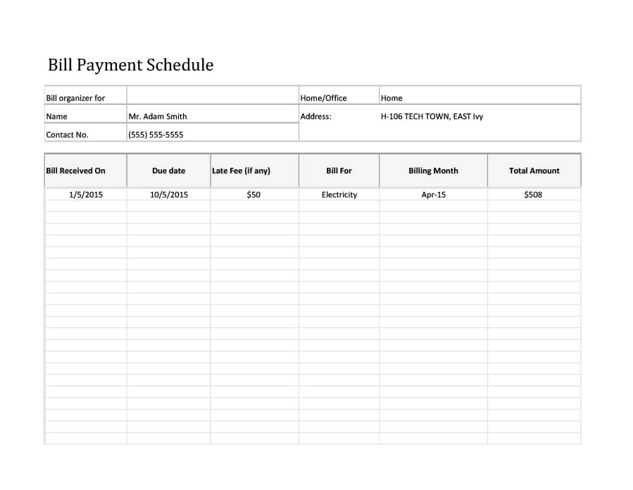 payment template excel   Kleo.beachfix.co