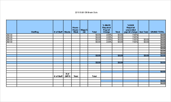 7+ Payroll Budget Templates – Free Sample, Example, Format 