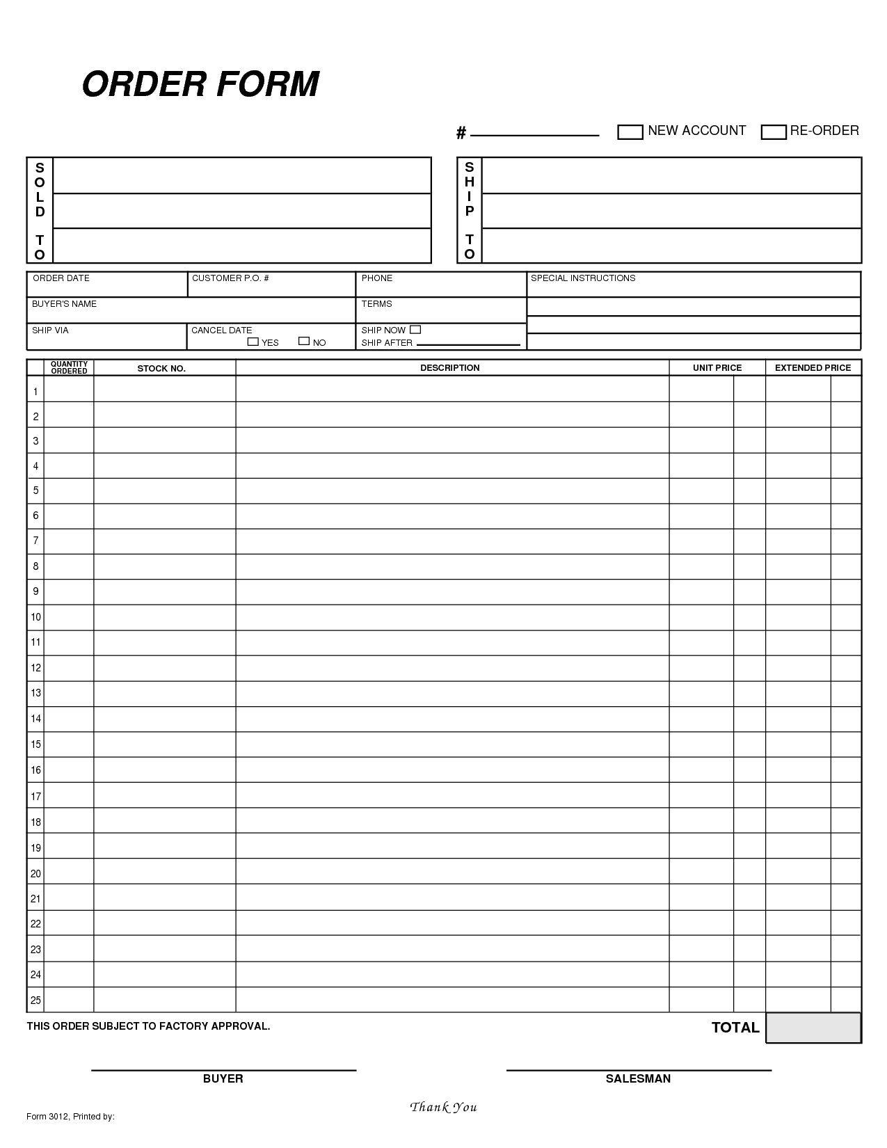 order form template pages   Teacheng.us