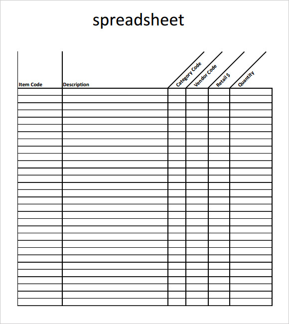 Free blank spreadsheet templates | Top Form Templates | Free 