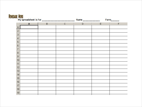 Printable Spreadsheet Template charlotte clergy coalition