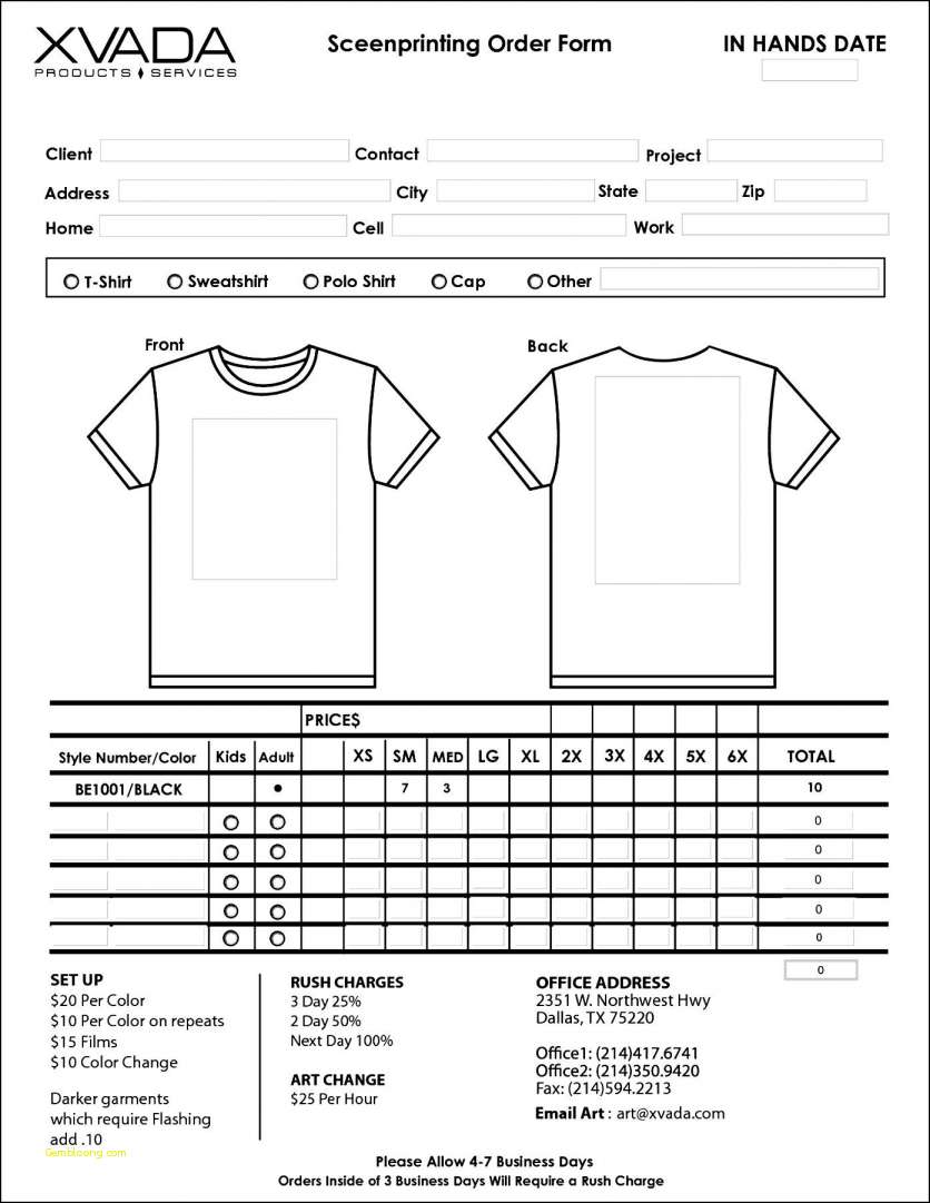 Printable T Shirt Order Form Template Charlotte Clergy Coalition