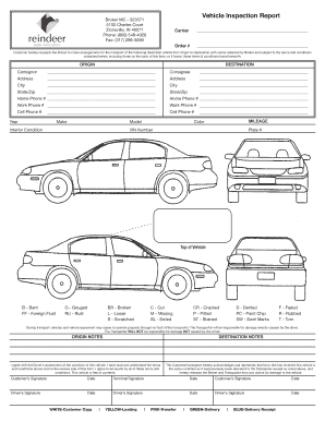 Free Printable Vehicle Inspection Form   FREE DOWNLOAD