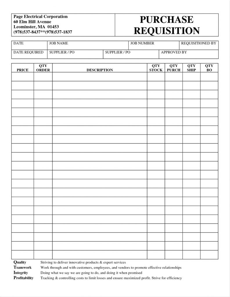 Purchase Requisition Template | charlotte clergy coalition