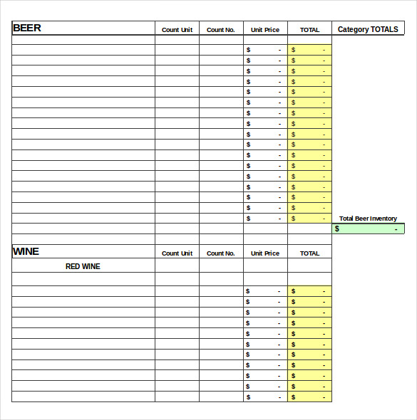 11+ Restaurant Inventory Templates – Free, Sample, Example, Format 