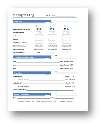 Restaurant Communication – How to use a Manager's Log to get 