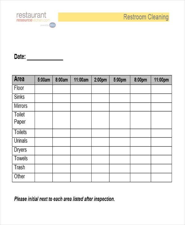 Haccp Cleaning Schedule Best Of Bathroom Cleaning Log Sheet 