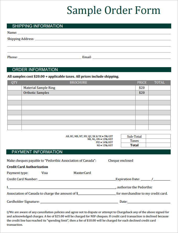 free download order form template sales order form templates 