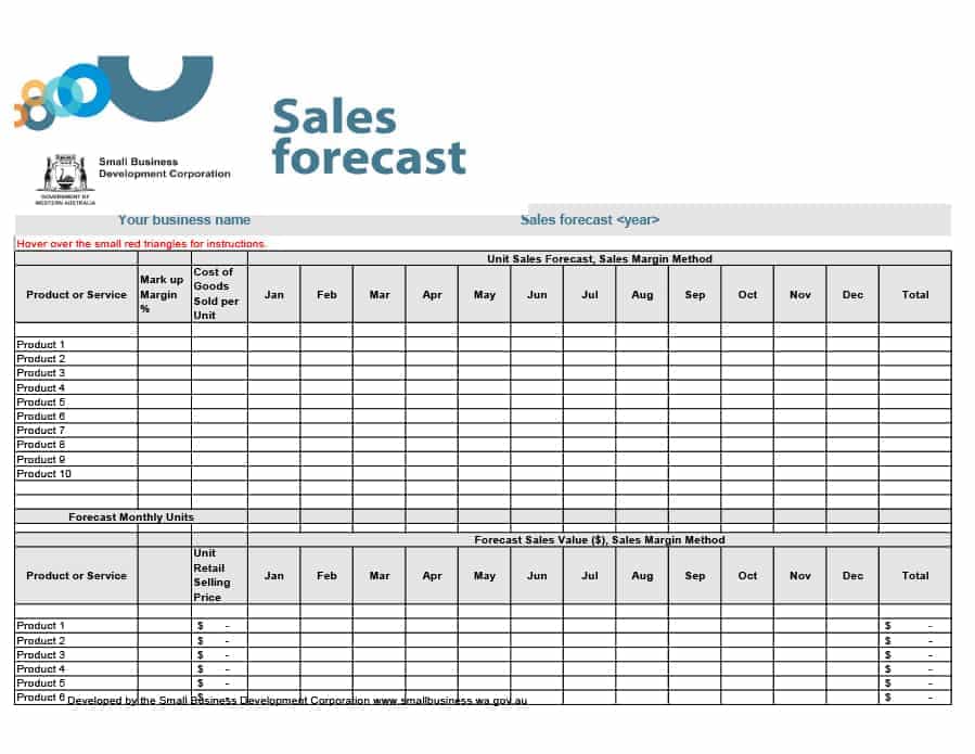 39 Sales Forecast Templates & Spreadsheets   Template Archive