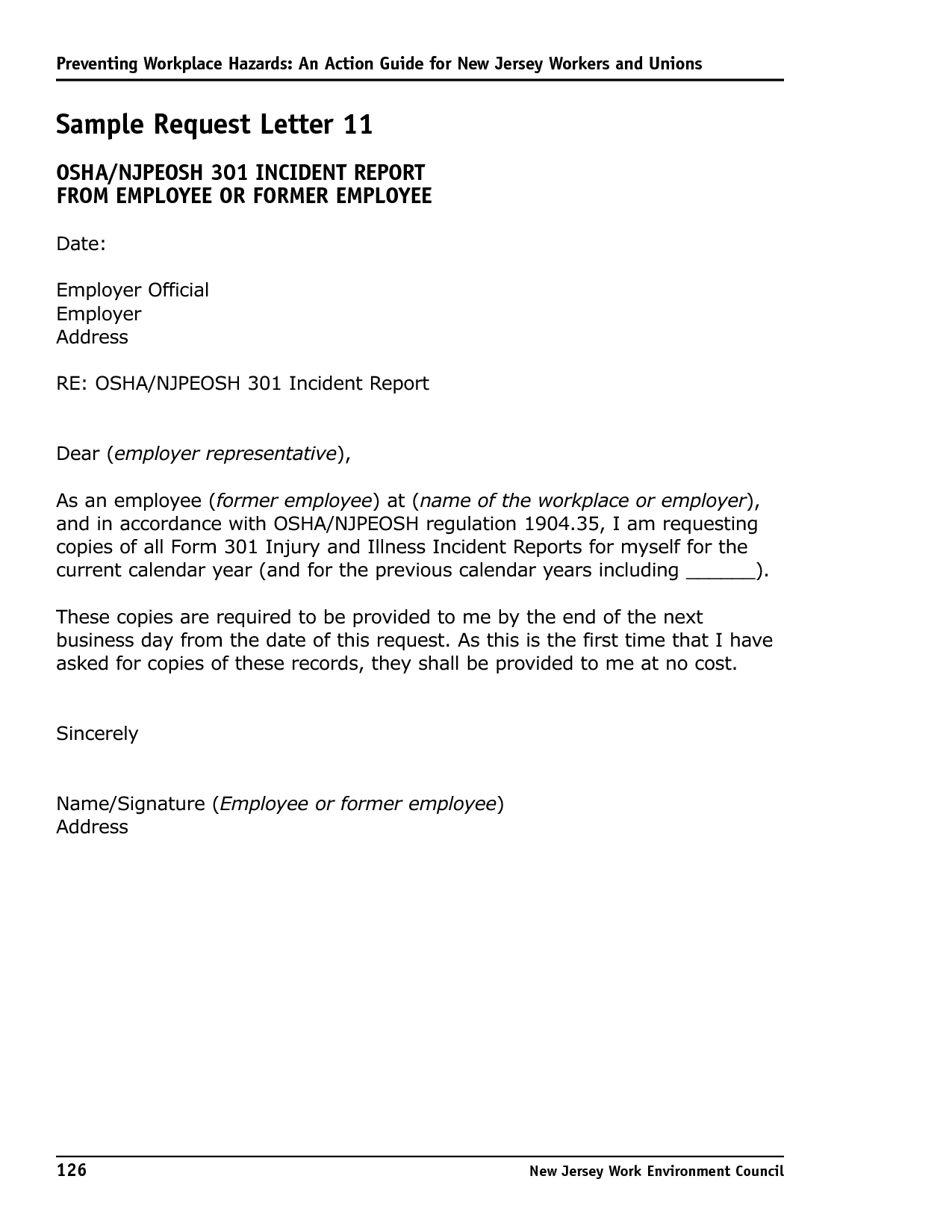 Sample Employee Incident Report Letter Charlotte Clergy Coalition
