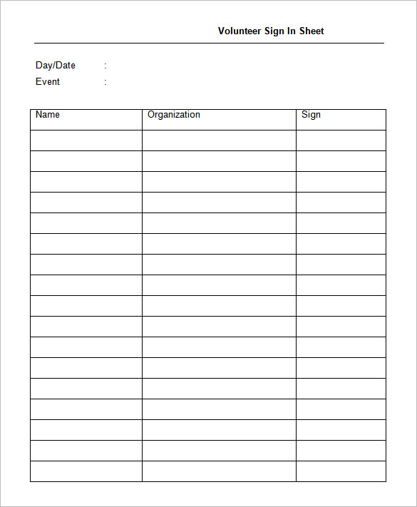 Sign In Sheet Template Doc Charlotte Clergy Coalition