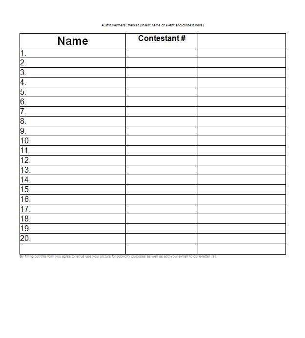 23+ Sample Sign Up Sheet Templates – PDF,Word, Pages, Excel 