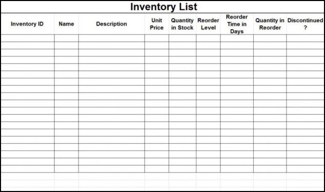office supplies inventory spreadsheet   Tier.brianhenry.co