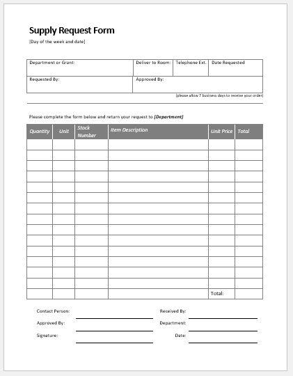 supply request forms Everything You Need To Know About