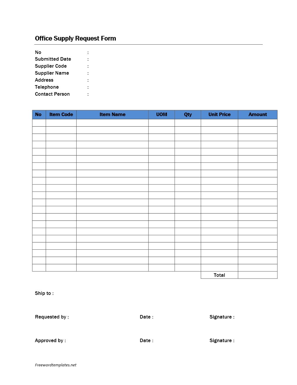 office supply order form   April.onthemarch.co