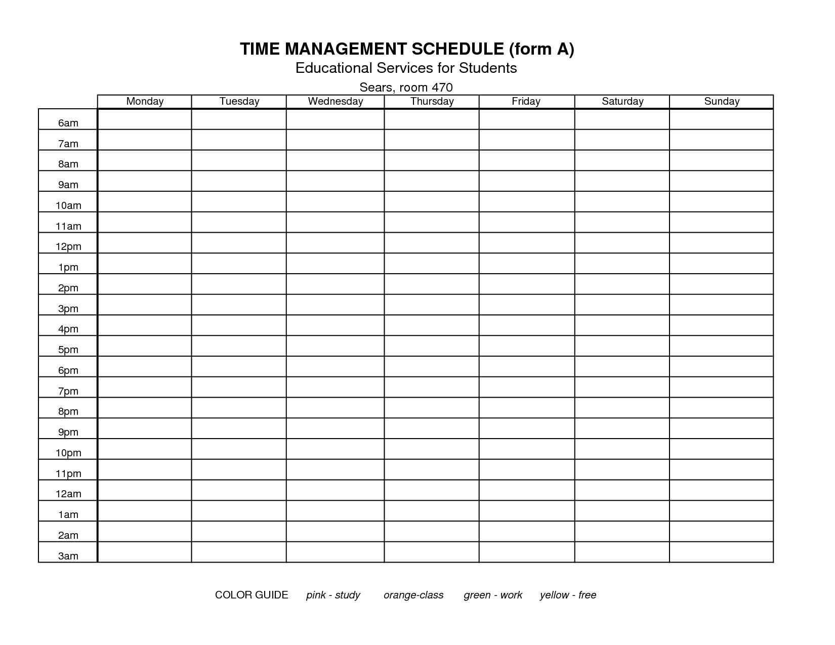 28 Free Time Management Worksheets | Smartsheet