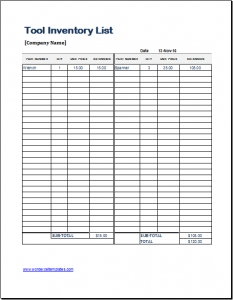 Tool Inventory Template | charlotte clergy coalition