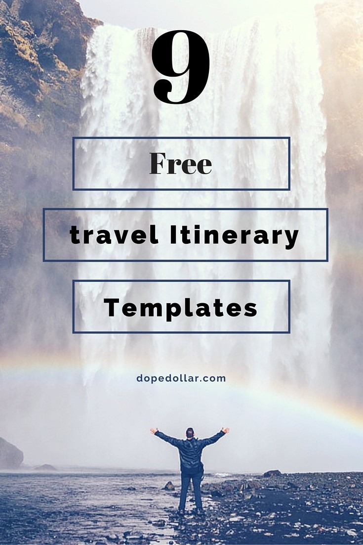 Free Travel Itinerary Templates For Travel, Flight & Vacations