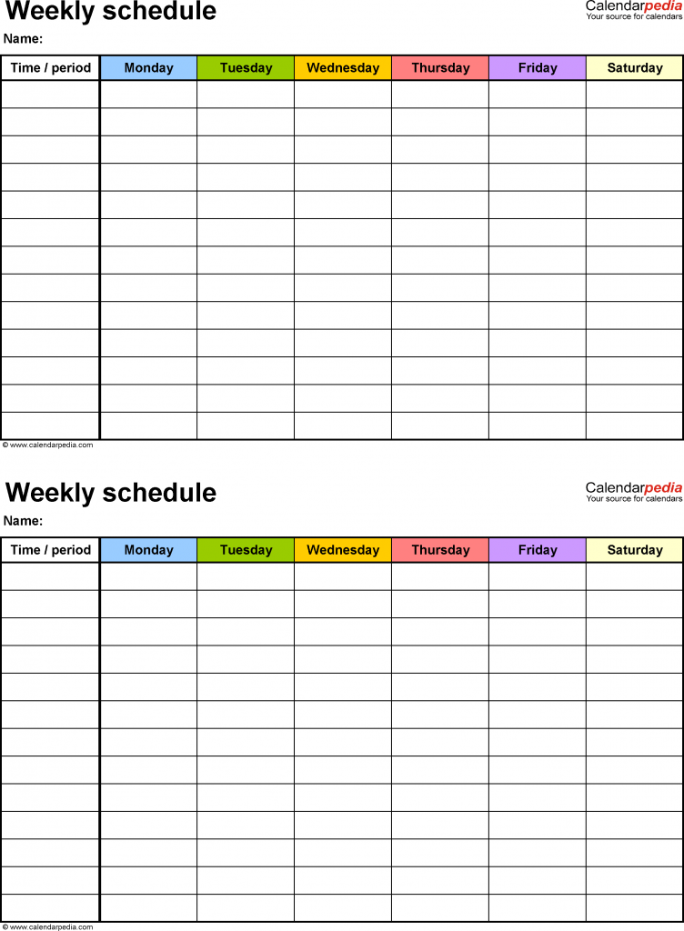 weekly work schedule template pdf charlotte clergy coalition