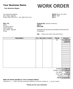 Work Order Request Form Templates   Fillable & Printable Samples 