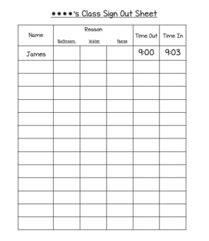 Printable Sign In Sheet | Visitor, Class, and Meeting Sign In Sheets