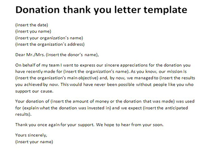 5+ Donation Acknowledgement Letter Templates   Free Word, PDF 