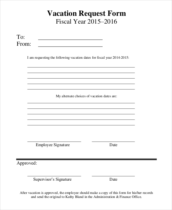 Vacation Request Form Pdf Charlotte Clergy Coalition