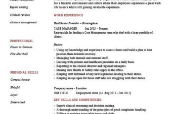 Case Manager Resume Samples