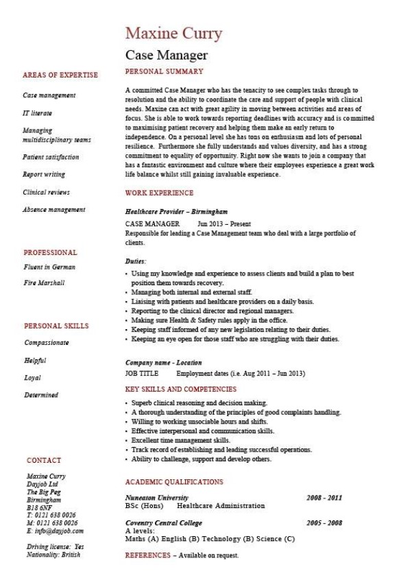 Case Manager Resume Samples Case Manager Resume Samples