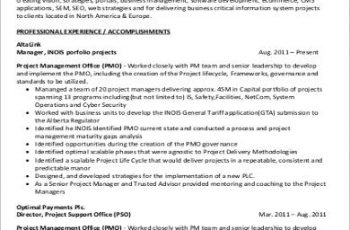 Program Project Manager Resume