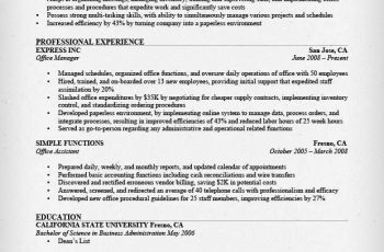 office manager resume sample