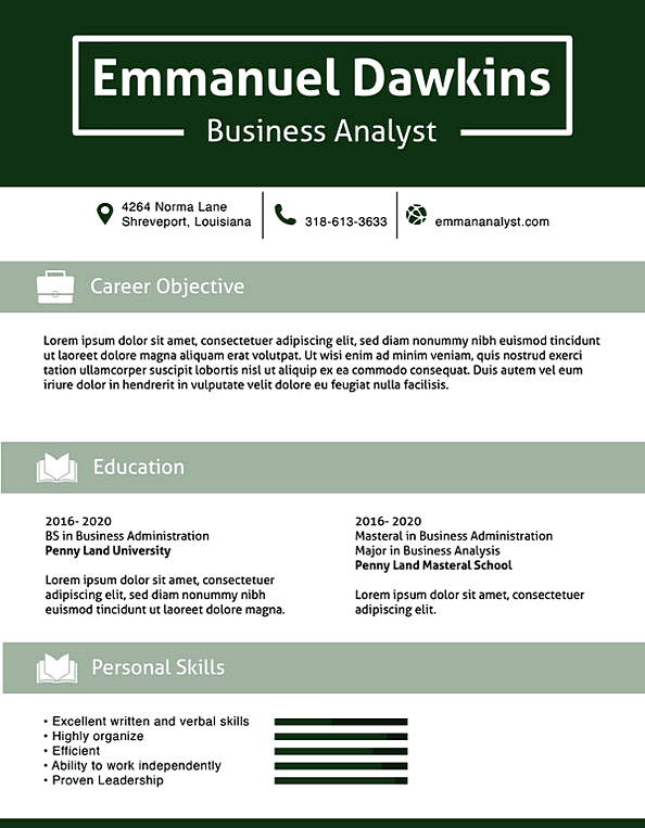 Analyst Resume templates Analyst Resume templates