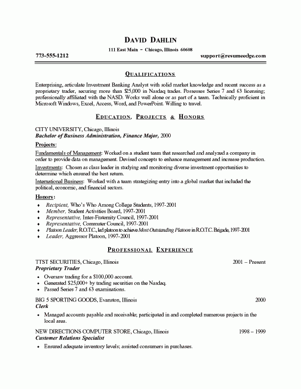 Investment Banking Analyst Investment Banking Analyst