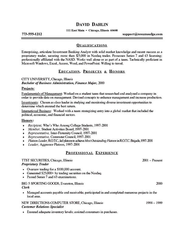 Investment Banking Analyst Investment Banking Analyst