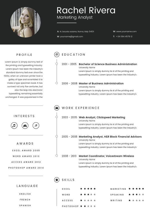 Marketing Analyst Resume templates Marketing Analyst Resume templates