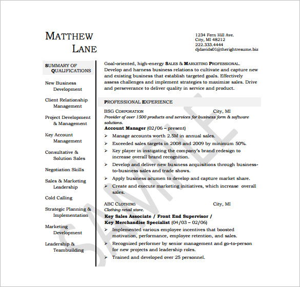 Account Manager Resume Account Manager Resume