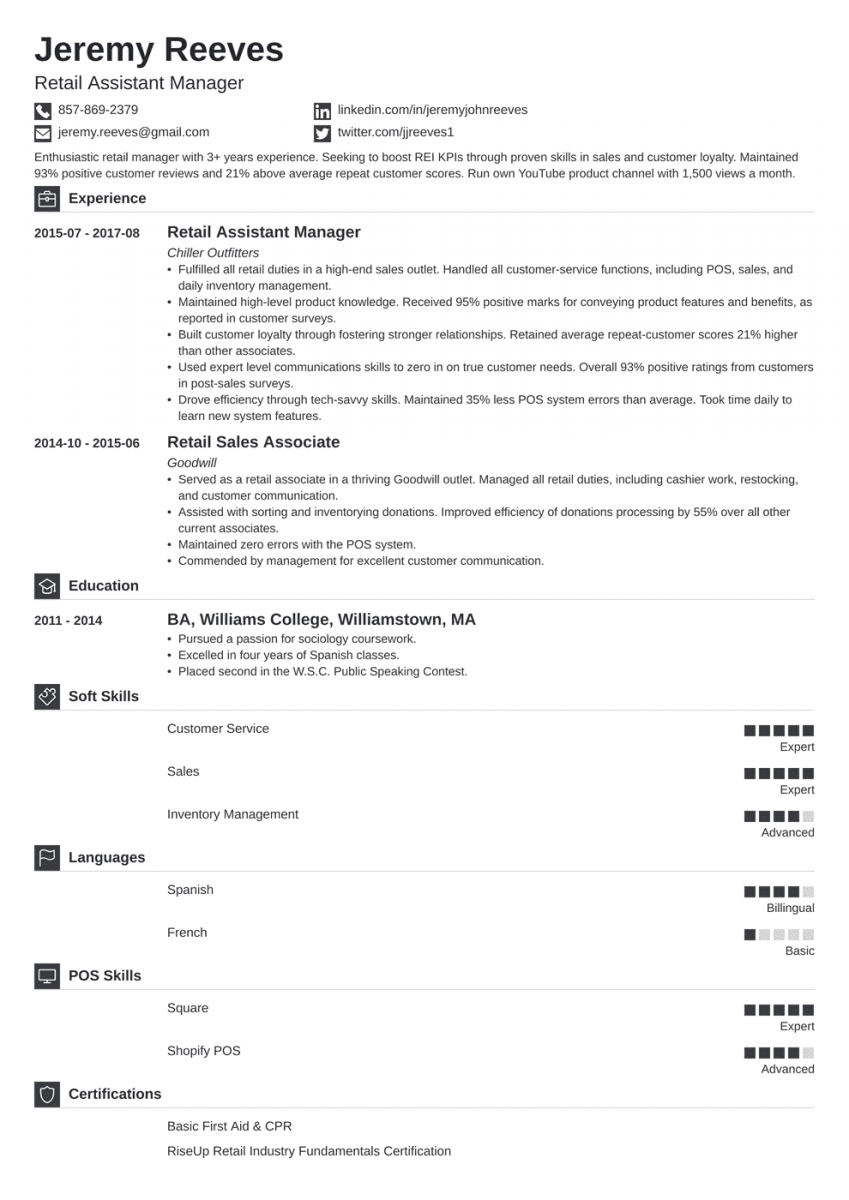 Assistant Manager Skills Resume Assistant Manager Skills Resume