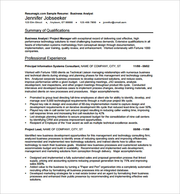 Best Business Analyst Resume 1 1 Best Business Analyst Resume 1 1