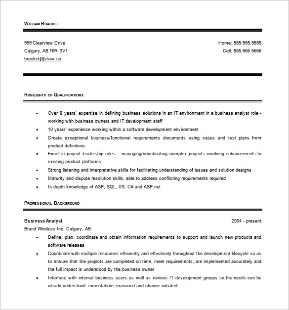 Busines Analyst Resume Word 1 1 Busines Analyst Resume Word 1 1