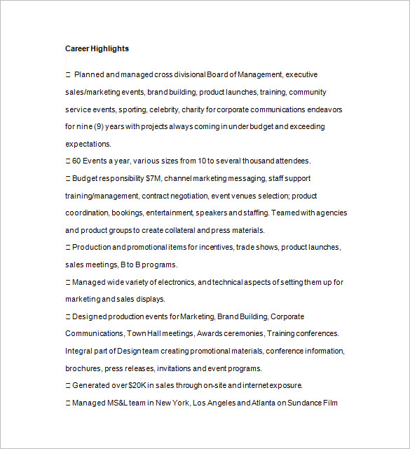 Celebrity Event Planner Resume Celebrity Event Planner Resume